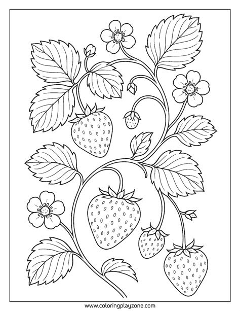 72 Free Printable Strawberry Coloring Pages for All Ages