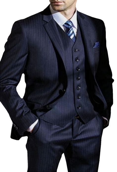 Suit Men's Formal Three Piece Blazer, Trouser, Waist Coat, Shirt & Nec ...
