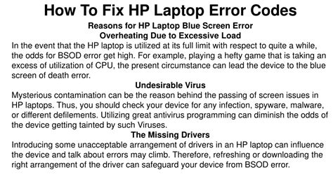 Image result for HP Laptop Computer Error Codes