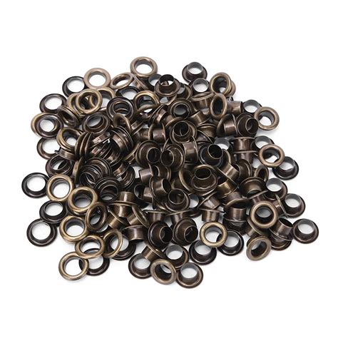 100PCS 6mm Brass Double Sided Eyelet Hollow Rivet, Metal Round Hole ...