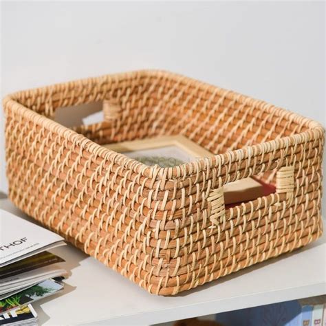 Image result for Rectangular Rattan Basket