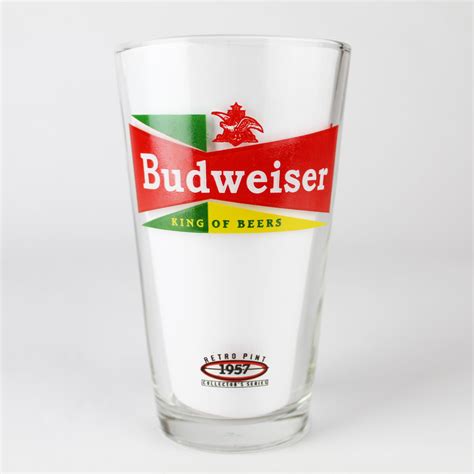 Beer Pint Glass - Budweiser Retro Pint 1957 - Display Shack