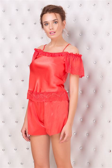 Buy Satin Off shoulder Shorts Night Suit By Private Lives