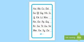 Neat Handwriting Alphabet – Cursive Handwriting Poster