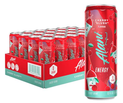Alani Nu Cherry Slush Sugar-Free Energy Drink, 12oz cans 24-pack Multi ...