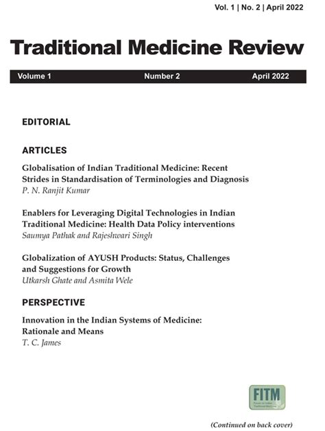 Traditional Medicine Review | RIS