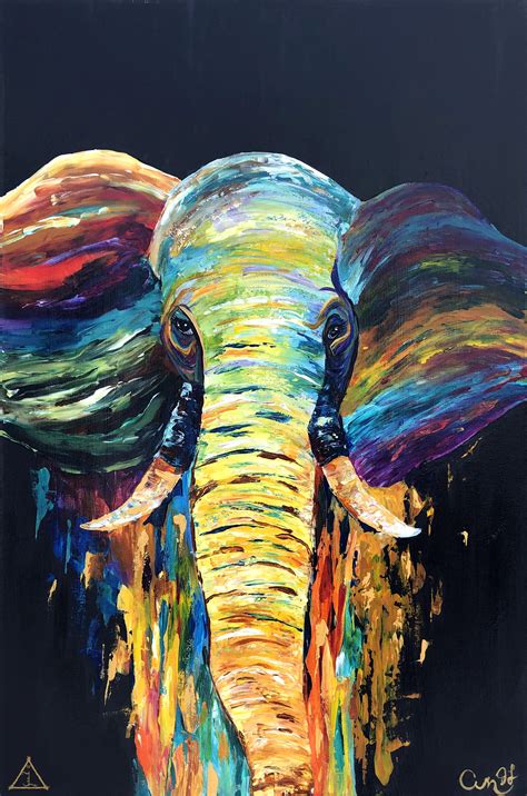 Abstract Paintings Of Elephants