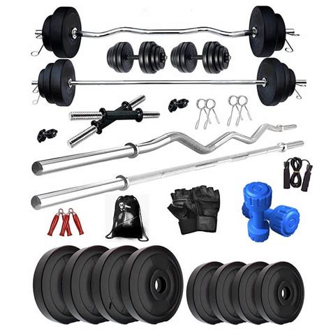 Bodyfit Home Gym Combo, Home Gym Set, Gym Equipment, Weight Plates {8K ...