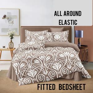 verma textiles Cotton King, Queen, Double Fitted (Elastic) 210 TC 3D ...