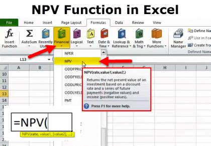 Image result for NPV Using Excel