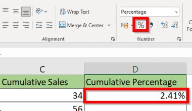 Image result for Excel Cumulative Percentage