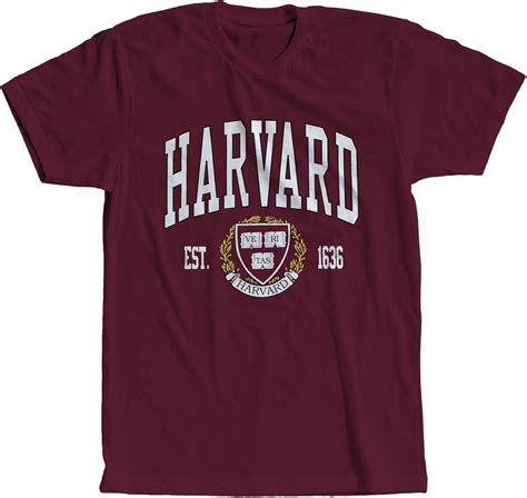 Amazon.com: Harvard University T-Shirt Officially Licensed Crest Logo ...