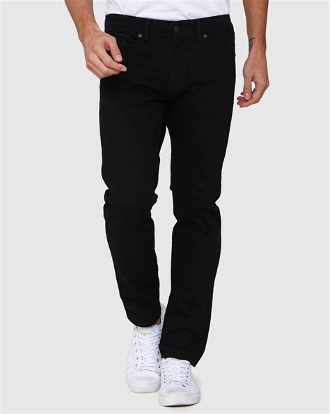 Buy Black Straight Fit Jeans for Men Online