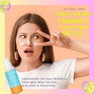 Buy NATURAL VIBES VITAMIN C SUNSCREEN SPF 50 + - UVA/UVB RAYS | BLUE ...