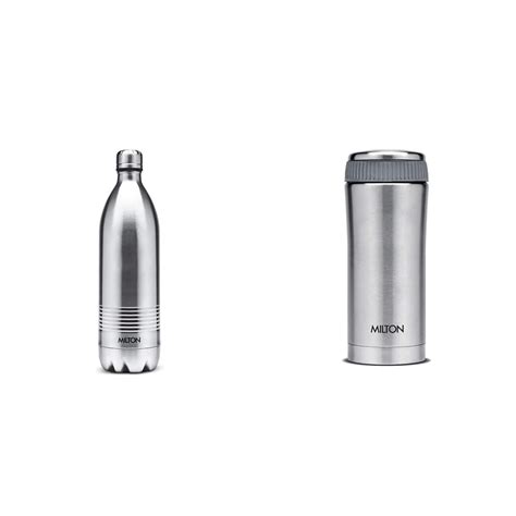 Milton Thermosteel Duo Deluxe-1000 Bottle Style Vacuum Flask, 1 Litre ...