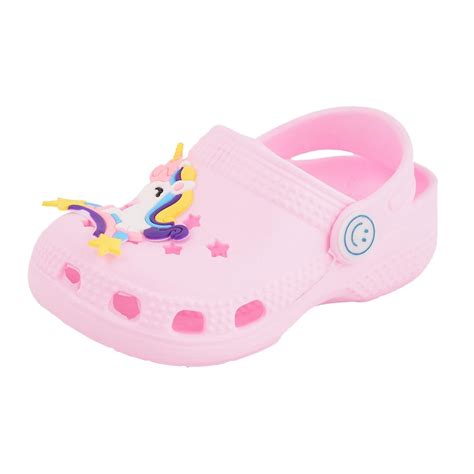 Buy Hopscotch Baby Girls Composition Resin Unicorn Clogs with Sling ...