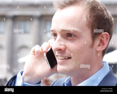 Man on phone Stock Photo - Alamy