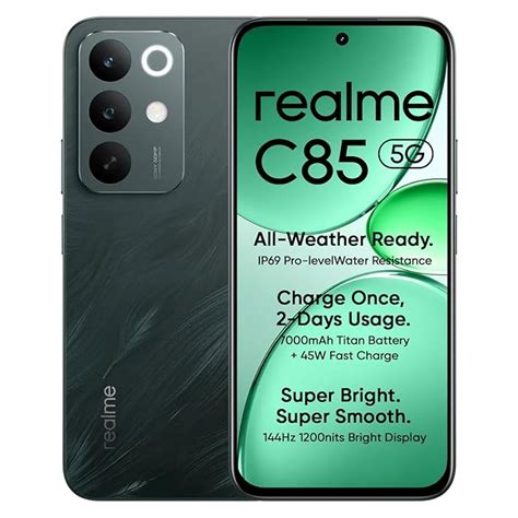 realme C85 5G Smartphone 6GB+128GB Green | 7000mAh Battery, 45W Fast ...