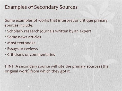 Secondary Source Examples 的图像结果
