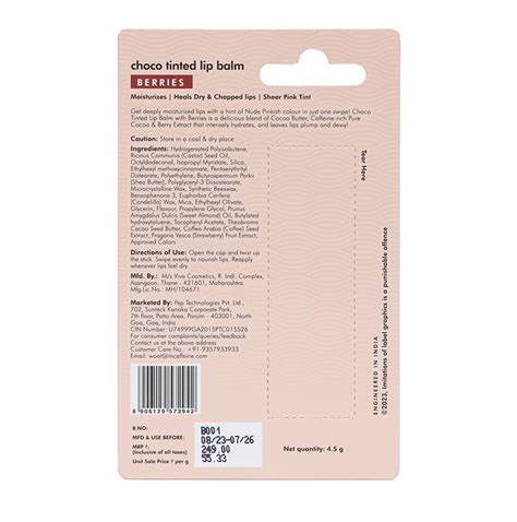 Buy Choco Lip Balm With Cocoa Butter-24h Moisturization Online In India ...