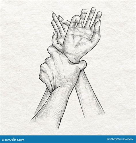 Sketch Of Intertwined People