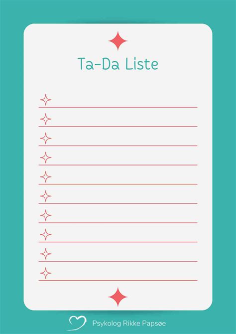 Ta da liste - din nye yndlingsliste - Psykolog Rikke Papsøe