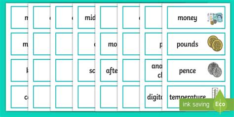 LKS2 Measurement Key Maths Vocabulary Cards (teacher made)