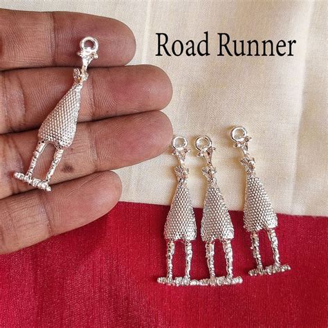 5 Pcs Pack Road Runner Silver Jewelry Making Charms In Size about mm ...