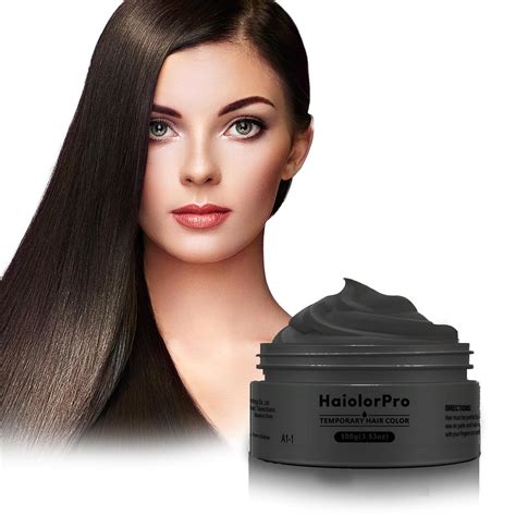 Amazon.com : HaiolorPro Black Hair Color Wax Temporary Washable ...