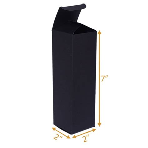Black Folding Carton - 2x2x7 | Product Boxes, Gift Boxes