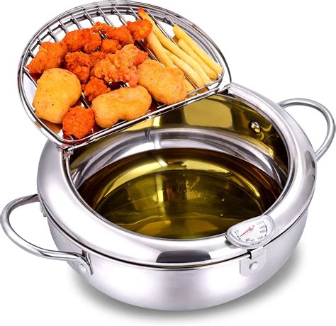 Amazon.com: Deep Fryer Pot, 304 Stainless Steel with Temperature ...