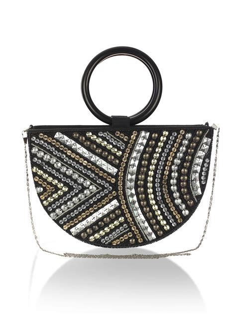 Black Bling Sequin Round Sling Bag – Priyaasi