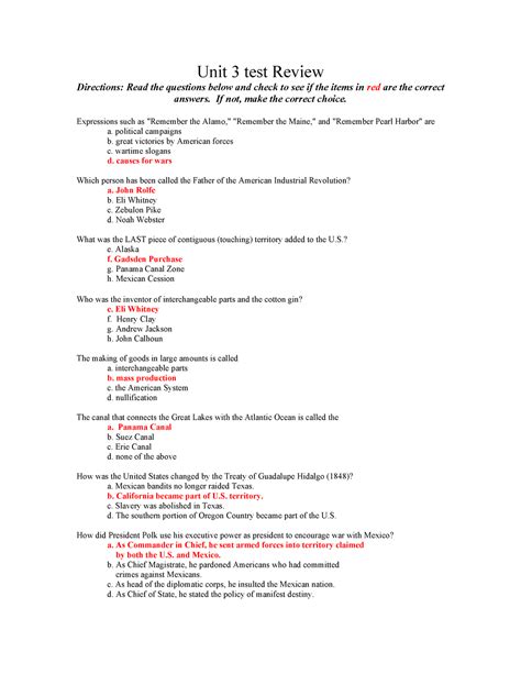 Image result for Unit 3 Test Tips