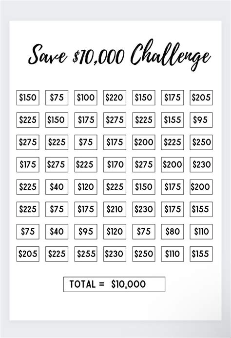 Save 10000,savings Log,save 10000 in 52 Weeks Money Challenge,52 Week ...