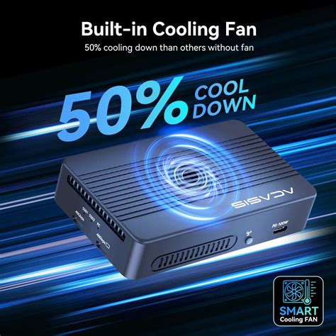 Acasis 40Gbps M.2 NVMe 2 Bay RAID SSD Enclosure Compatible with Thunde