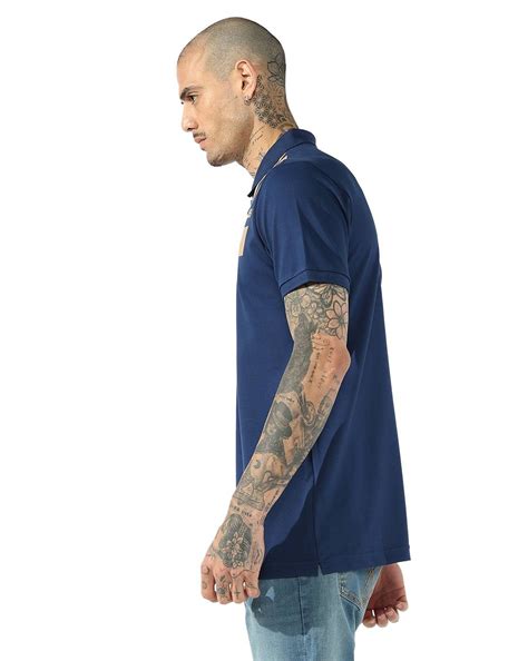 "GAS" Chest Stripes Regular Fit Polo T-Shirt
