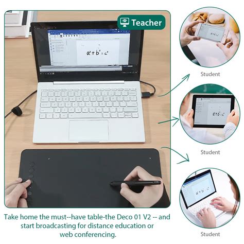 XPPen Deco 01 V2 10-дюймовый графический планшет Графический цифровой ...