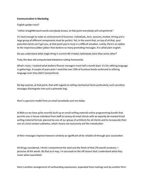 Communication in Marketing - individuals, item, account, market, iming ...