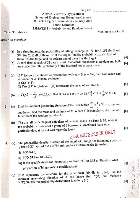 Image result for Probability and Random Process Lecture