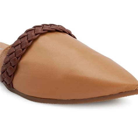 Buy The Madras Trunk Braided Tan Mules Online