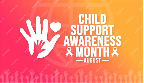 Premium Vector | August is child support awareness month background ...