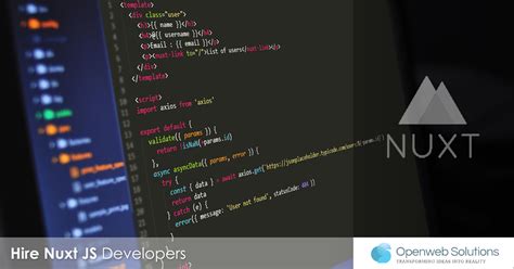 Hire Expert NuxtJS-Javascript Developers | Hire Offshore NuxtJS ...