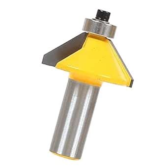 EXPORA 45 Degree Chamfer Router Bit 1/2 Inch Shank Wood Milling Cutter ...