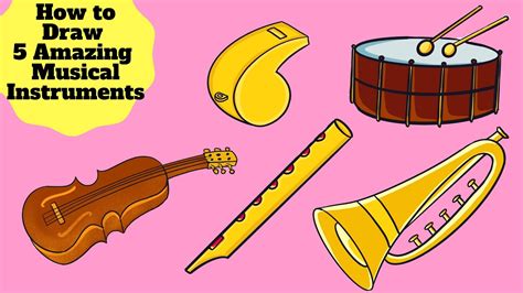 How to Draw Musical Instruments 的图像结果