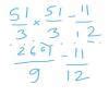 5 1/3 × 5 1/3 - 1/6 × 1 1/2 - Brainly.in