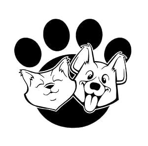 LYOMAN® Dog and Cat in Paw Print Decal Car Sticker Exterior Wall Decal ...