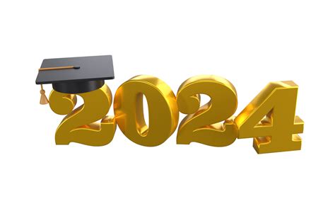 classe di 2024 3d icona. congratulazione laureati design modello con ...