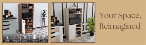 Spyder Home Decore Engineered Wood Craft Elena Dual Tone Kitchen ...
