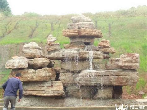 江苏盐城假山瀑布流水喷泉设计制作全过程详解，盛景园林假山设计制作，庭院假山水池作 - 哔哩哔哩