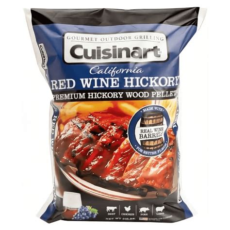 Cuisinart California Red Wine Hickory Hardwood BBQ Pellets (20 Lbs ...